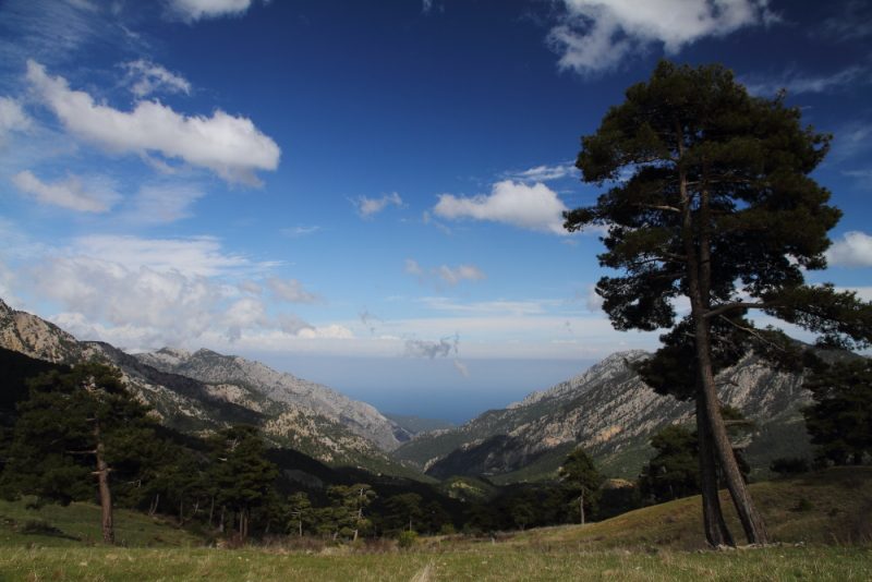 Beydağları Milli Parkı, Üçoluk mevkiinden Akdeniz manzarası